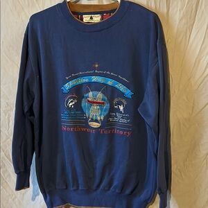Vintage Northwest Territory Navy Blue Sweatshirt with Southwestern Graphic